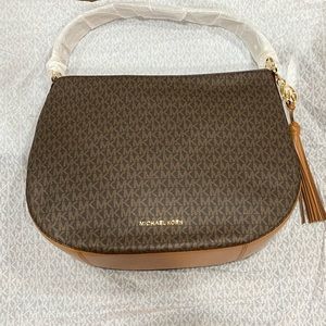 Michael Kors Brooke Large Logo Shoulder Bag Hobo